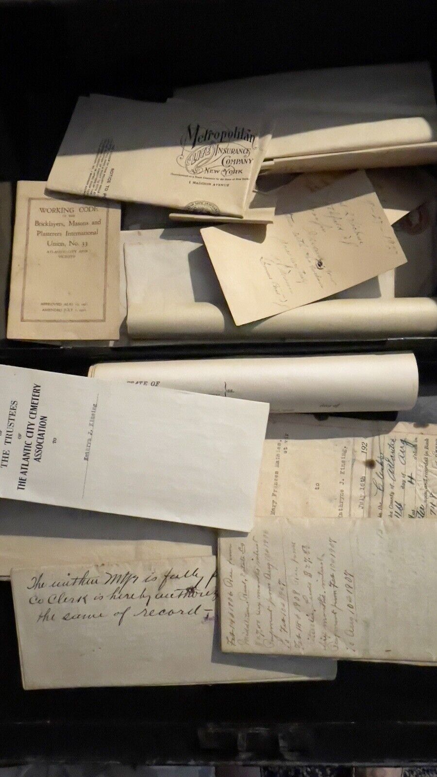 Antique & Vintage Land Deeds, Insurance Policys, And Stamps On Envelopes