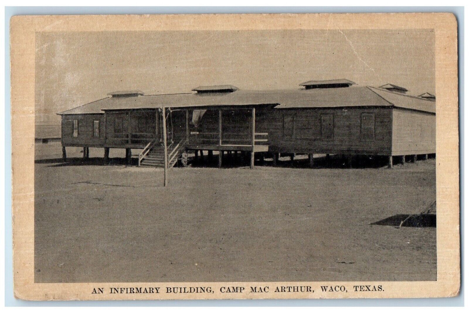 c1910's An Infirmary Building Camp Mac Arthur Waco Texas TX Antique Postcard