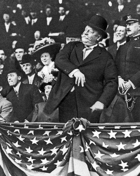 27th US President WILLIAM H TAFT Glossy 8x10 Photo 1910 First Pitch Print