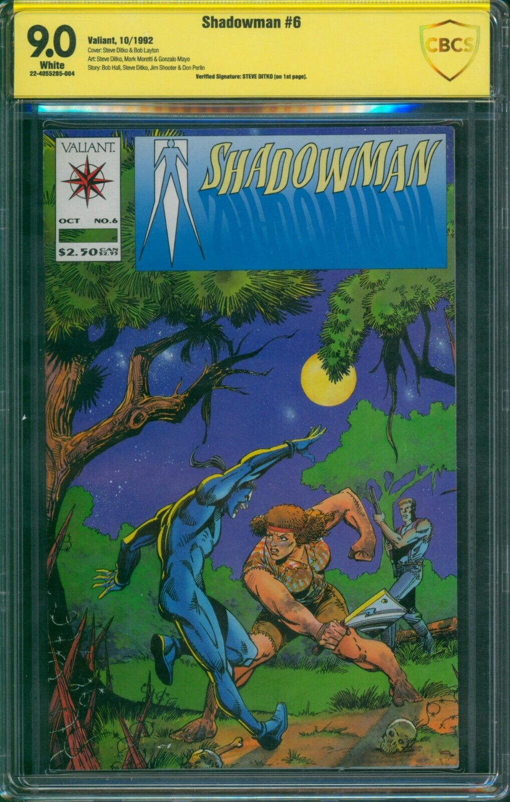 Shadowman #6 ⭐ SIGNED by STEVE DITKO - Authenticated ⭐ Rare Signature CBCS 9.0