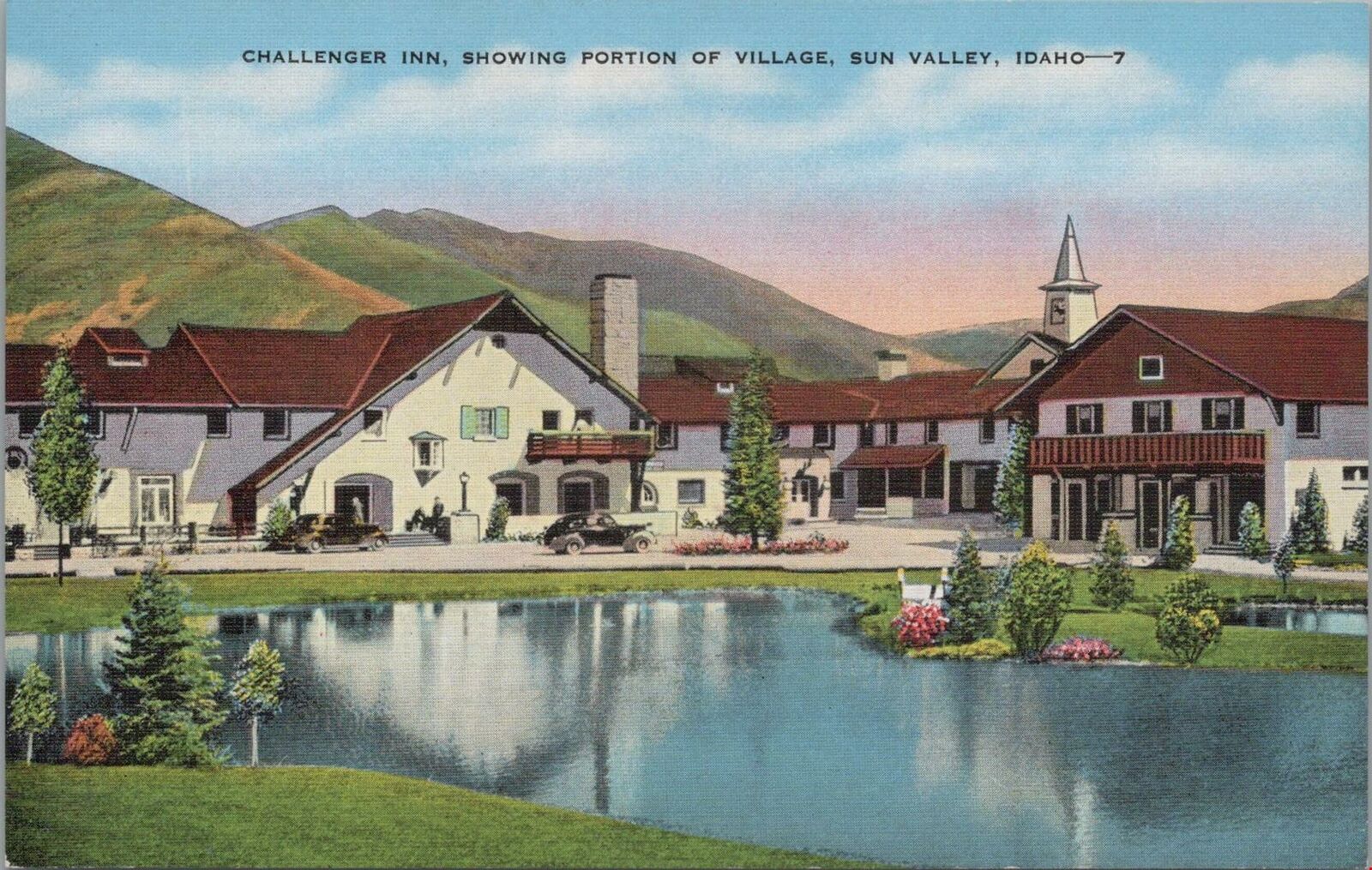 Postcard Challenger Inn Showing Portion of Village Sun Valley Idaho 
