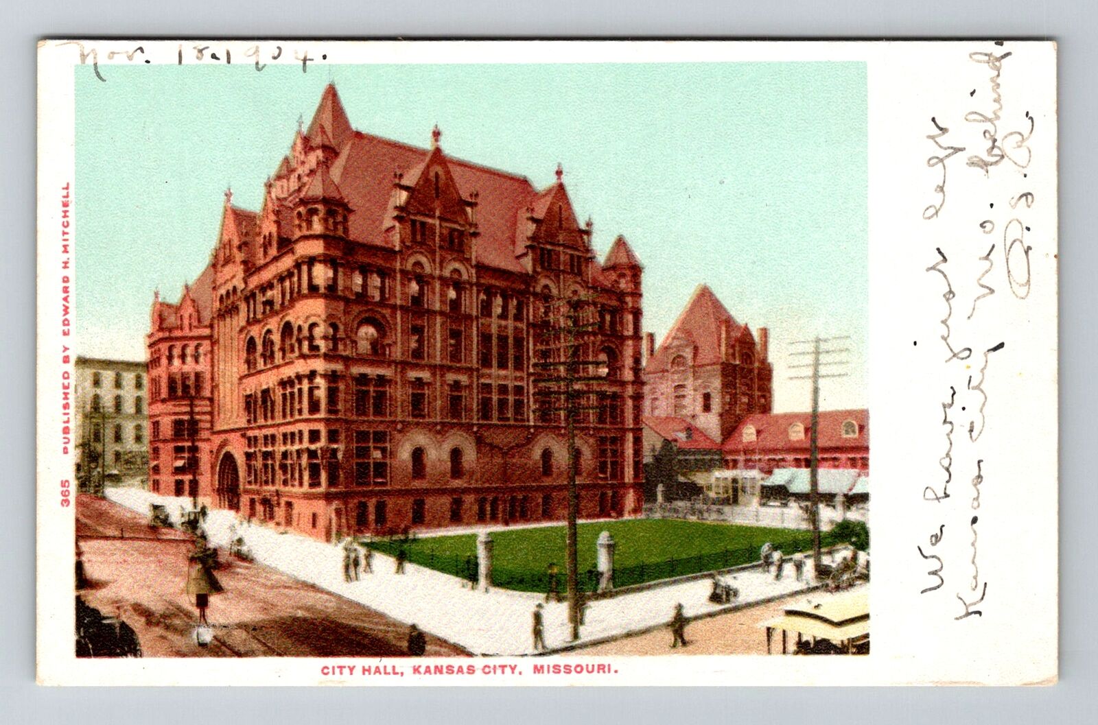 Kansas City MO-Missouri, City Hall Vintage Souvenir Postcard