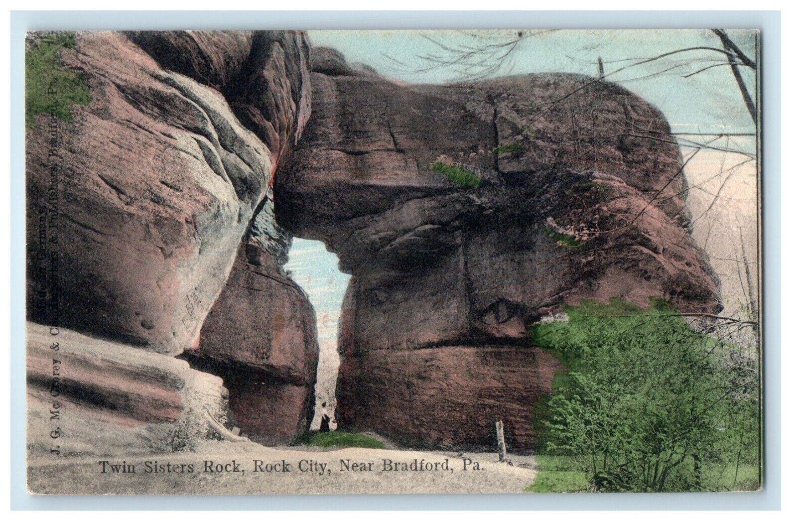 c1910\'s Twin Sister Rock, Rock City Near Bradford Pennsylvania PA Postcard