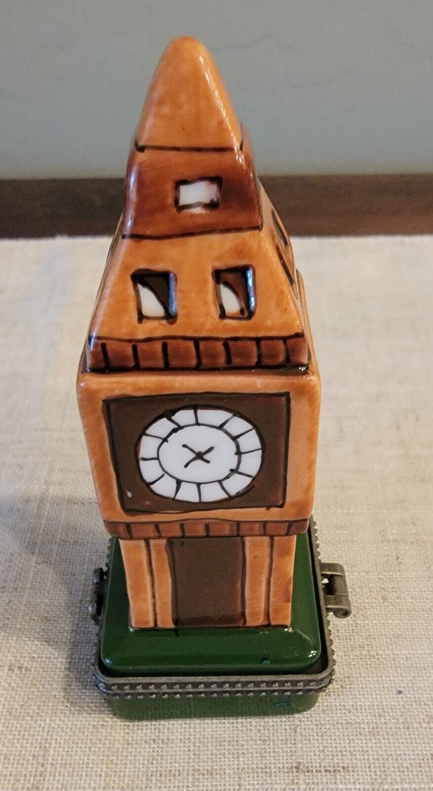 Big Ben Clock London England Hinged Trinket Box Porcelain 4\