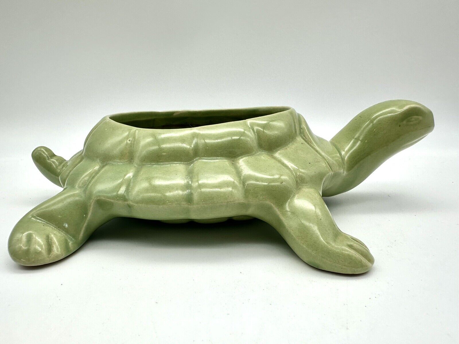 Vintage Turtle Ceramic Planter - USA Pottery