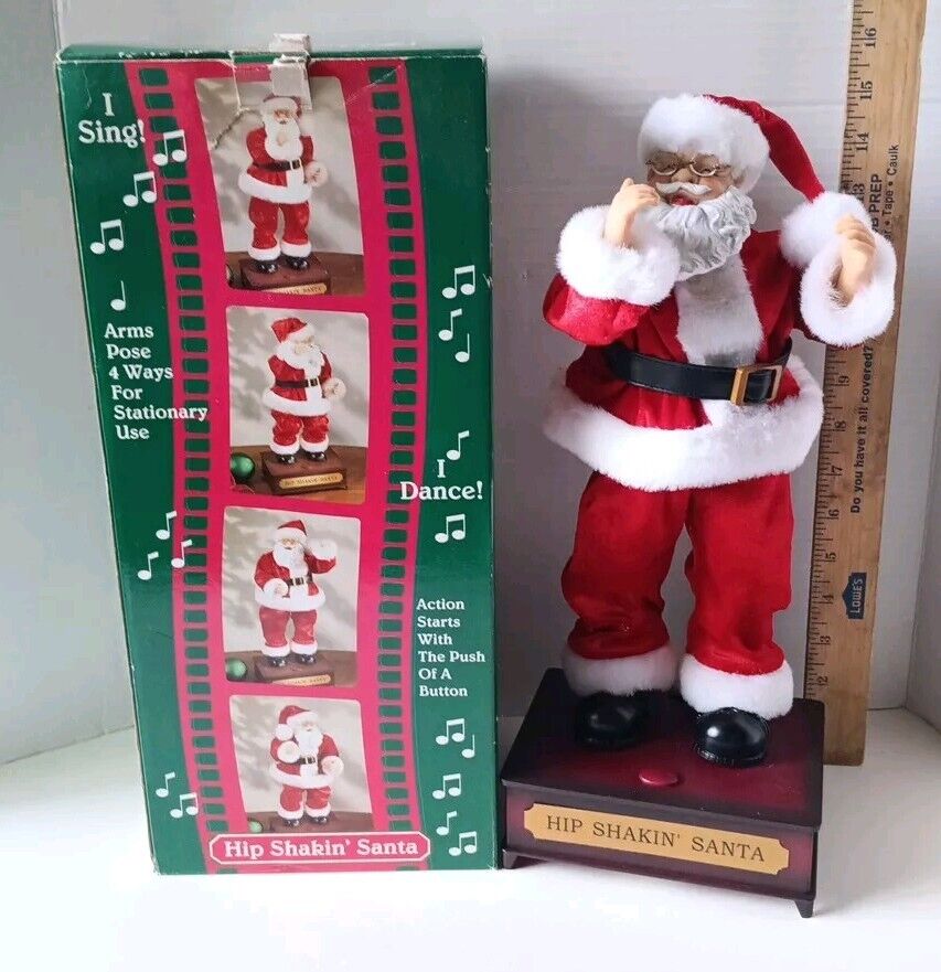Trim A Home 14” Hip Shakin Santa Montionette Animated Motion Sound In Box Works