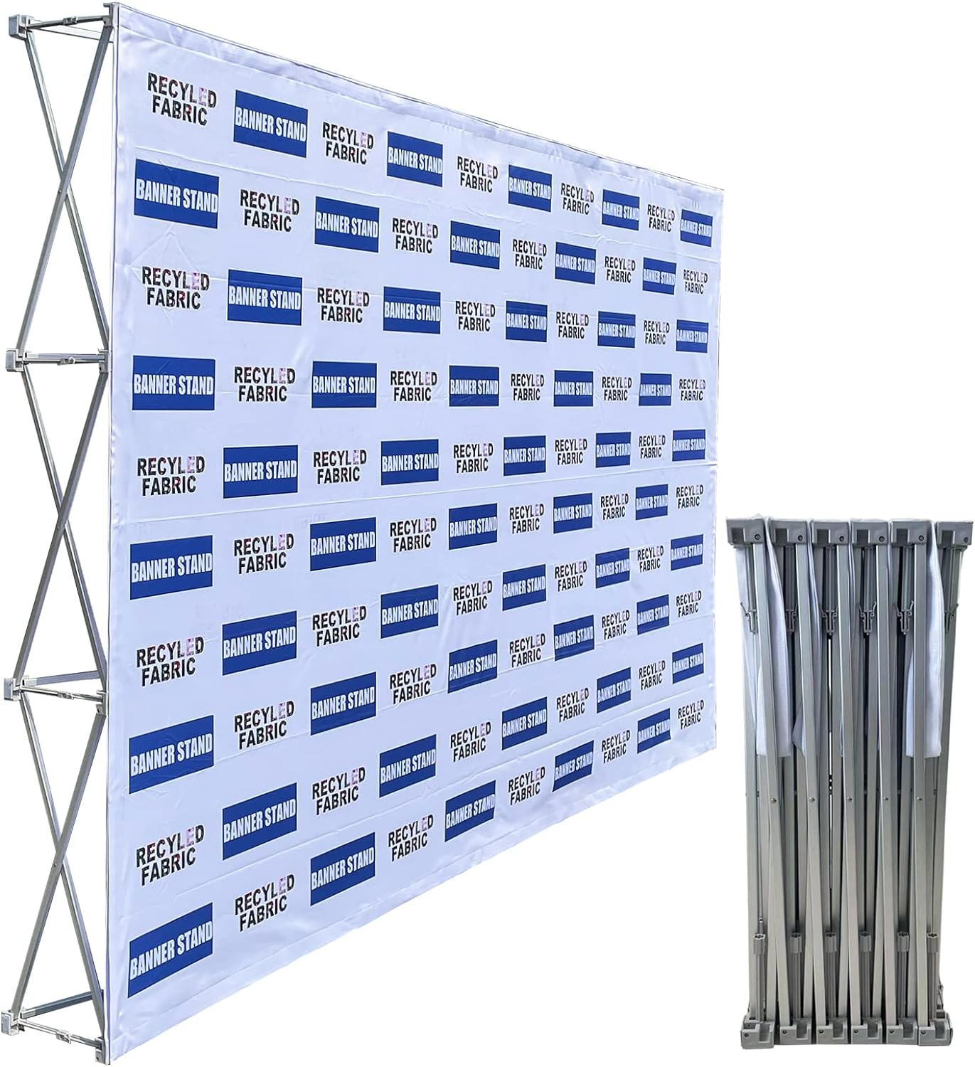 UPGRADE 8X10Ft Fabric Pop up Display Stand for Trade Show Backdrop Booth Display