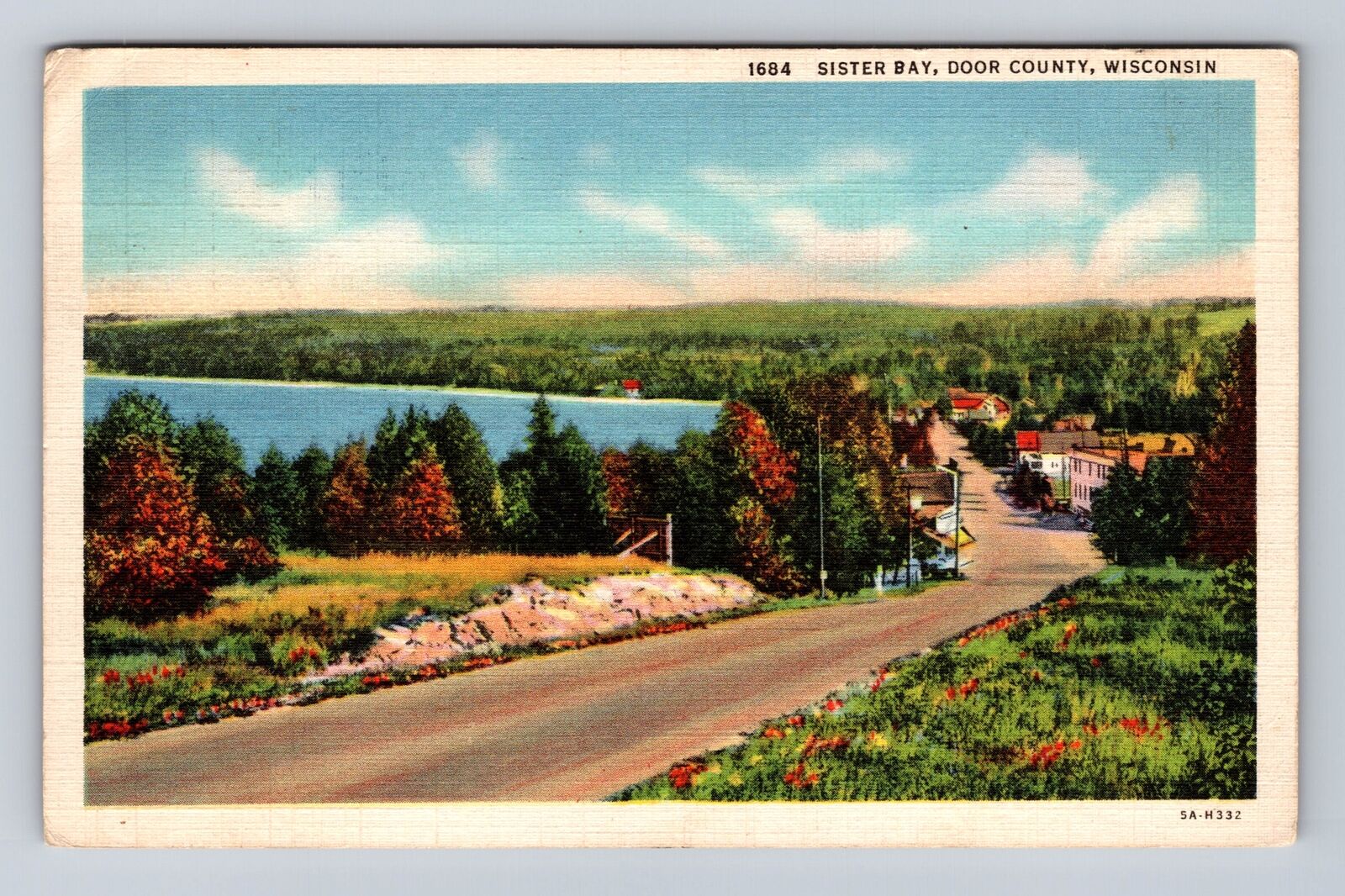 Door County WI-Wisconsin, Sister Bay, Antique, Vintage c1909 Souvenir Postcard