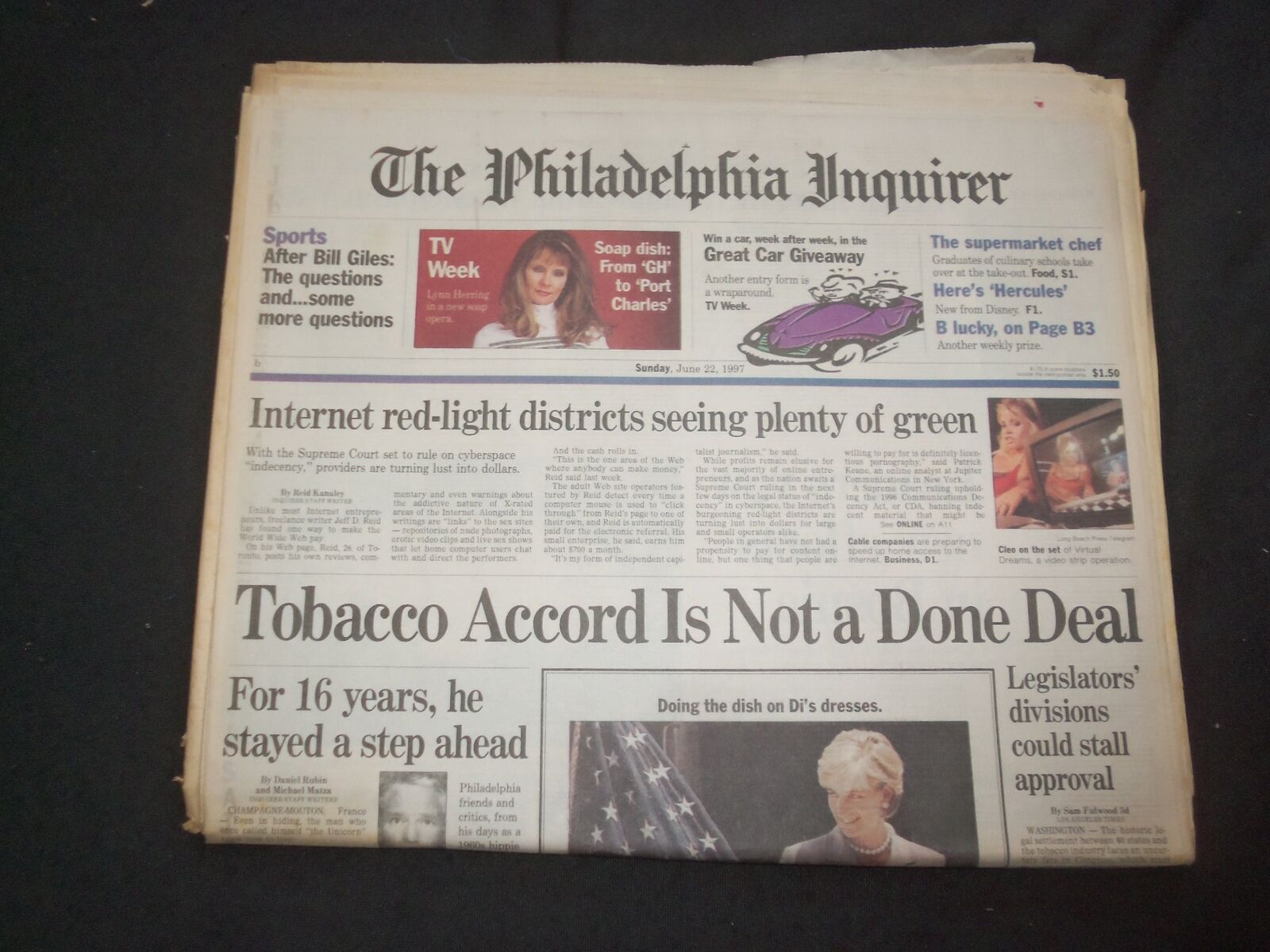 1997 JUNE 22 PHILADELPHIA INQUIRER - TOBACCO ACCORD IS NOT A DONE DEAL - NP 7437