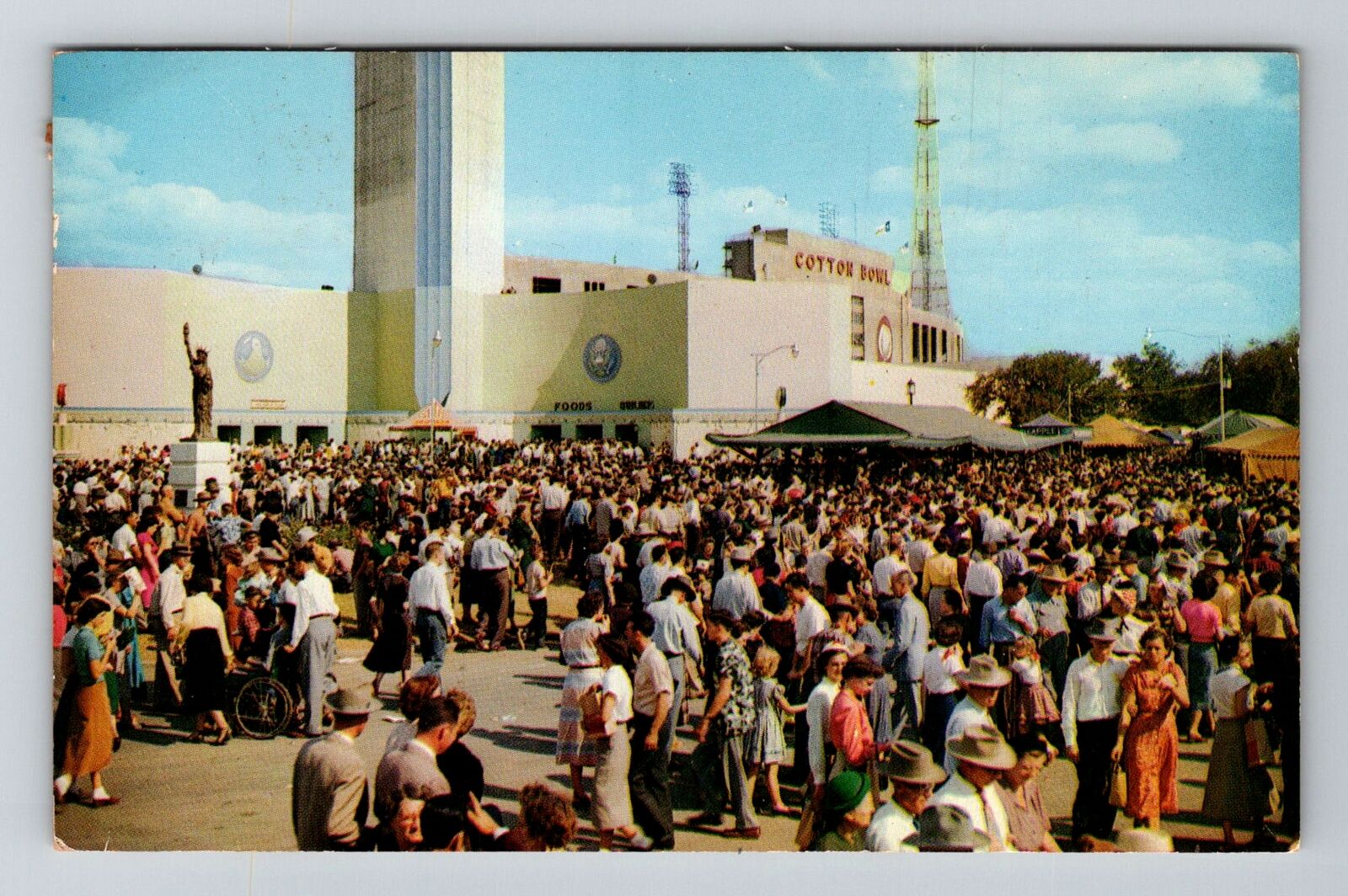 Dallas, TX-Texas, Midway On Fairgrounds State Fair Antique, Vintage Postcard