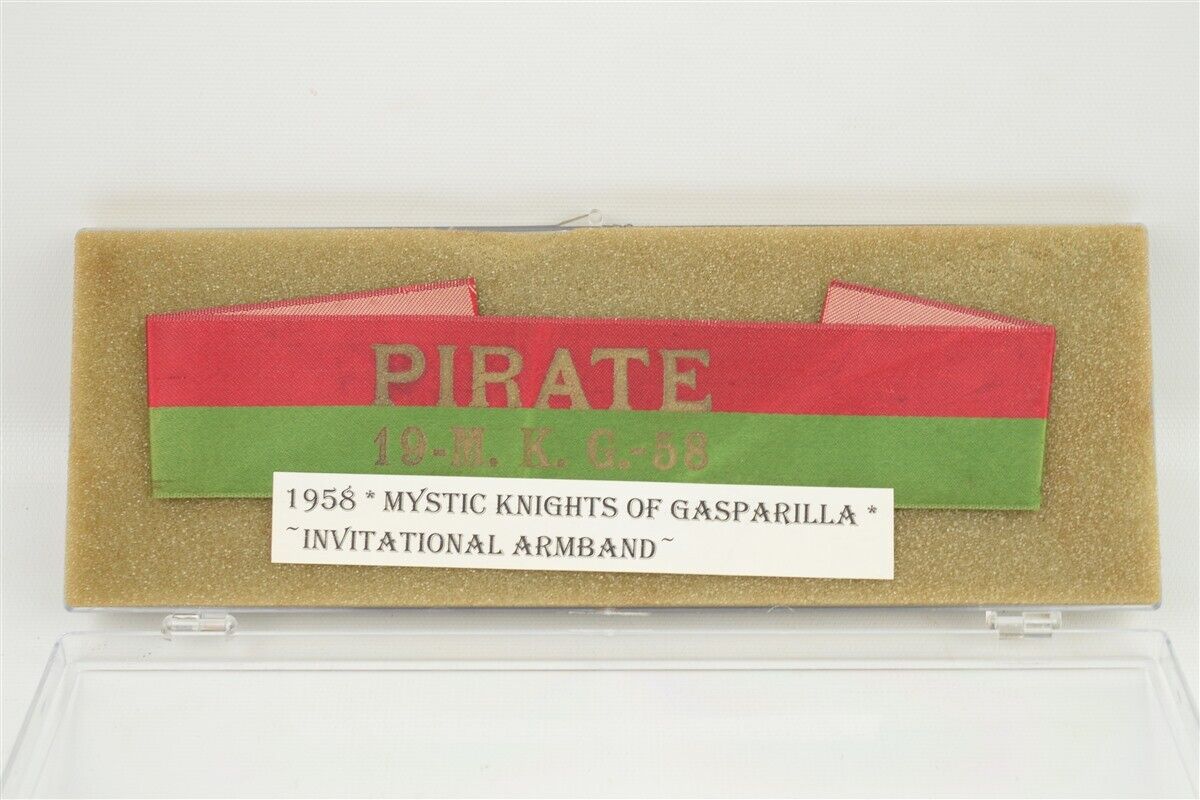 Tampa Bay Florida Vintage 1958 Mystic Knights of Gasparilla Pirate Arm Band