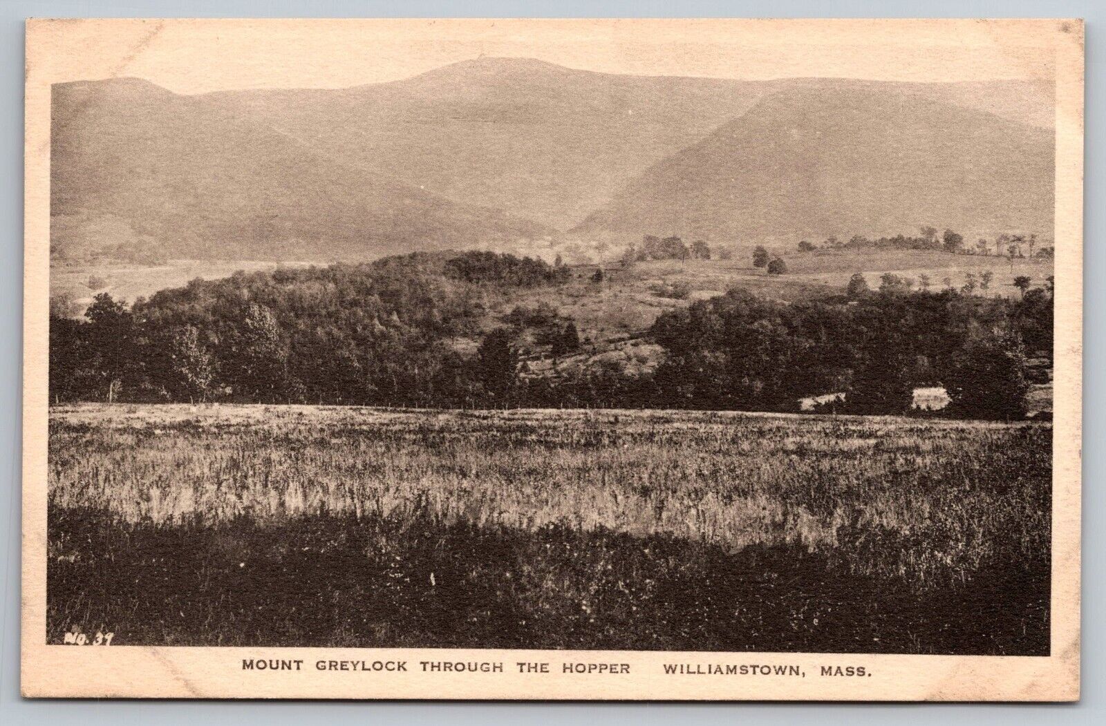 Mount Greylock Through The Hopper. Williamstown Massachusetts Postcard