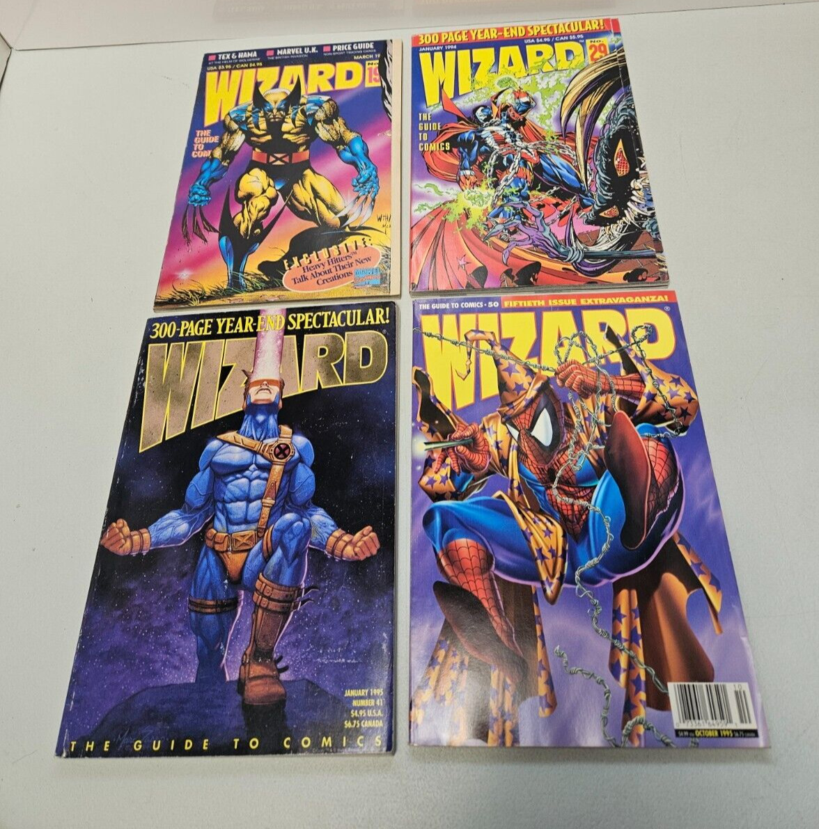 1993-1995 Magazine Comics Wizard - #19, #29, #41, #50 - Lot Of 4