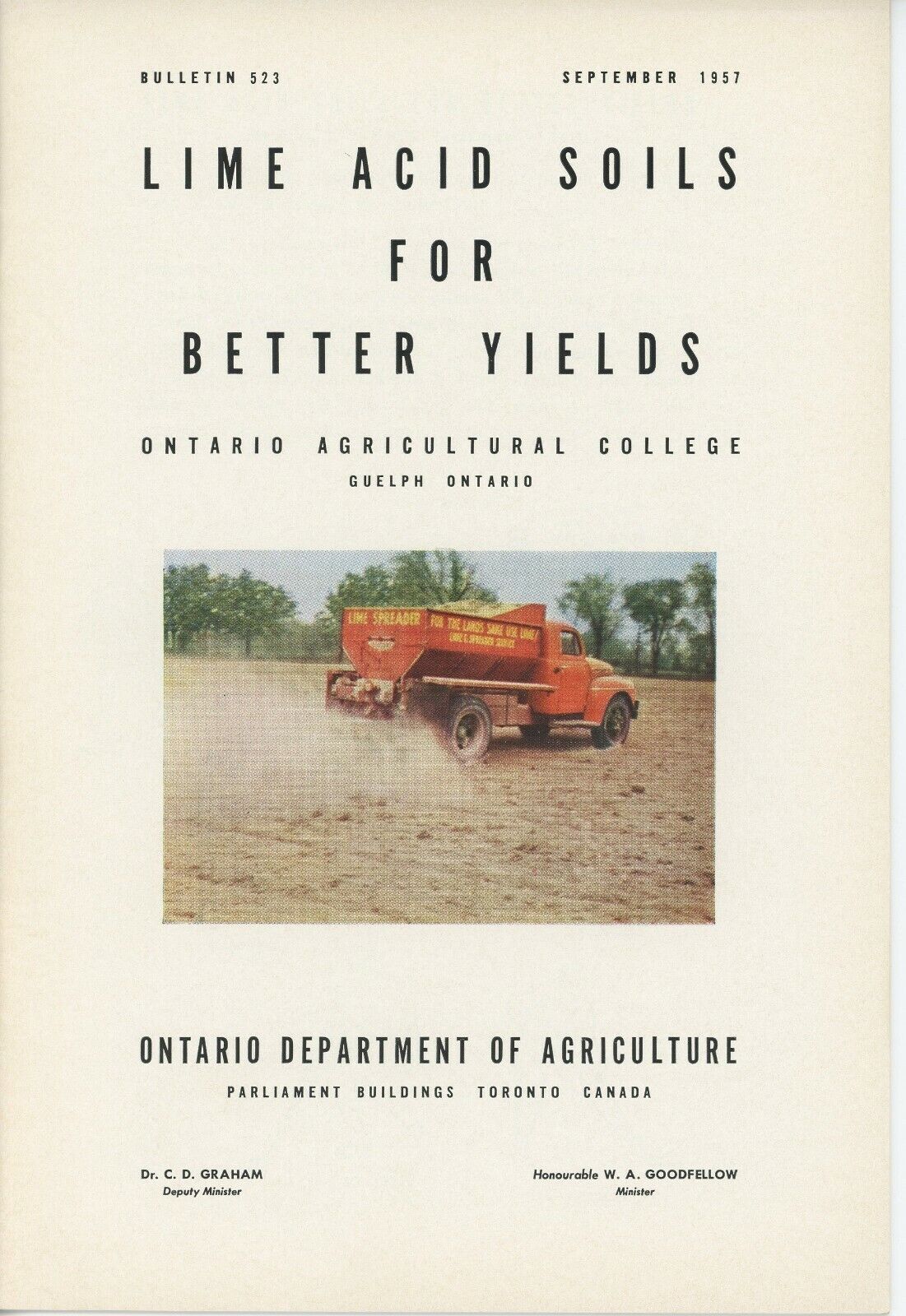 1957 Lime Acid Soil Better Yields Farming Homestead Agriculture ON 523 E2K