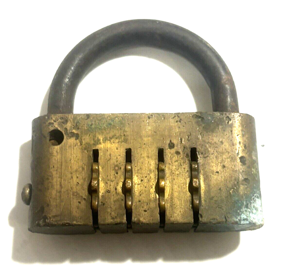 Antique Old  Combination Lock Padlock - LOCKED - vintage