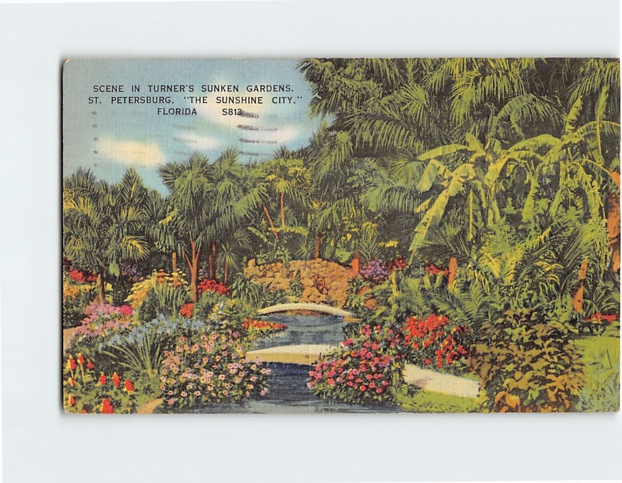 Postcard Scene in Turner\'s Sunken Gardens St. Petersburg Florida USA