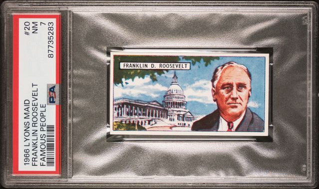 1966 Lyons Maid Famous People Franklin D Roosevelt #20 11bd NM Near-Mint