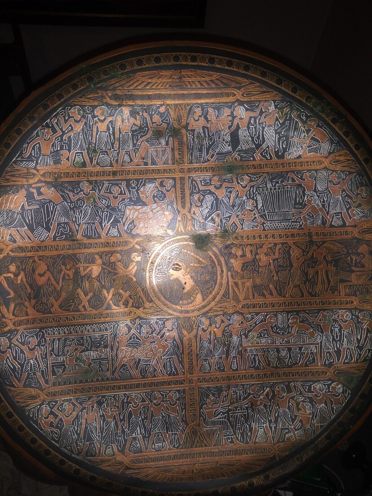 Ancient Egyptian Plate Made Of Copper
