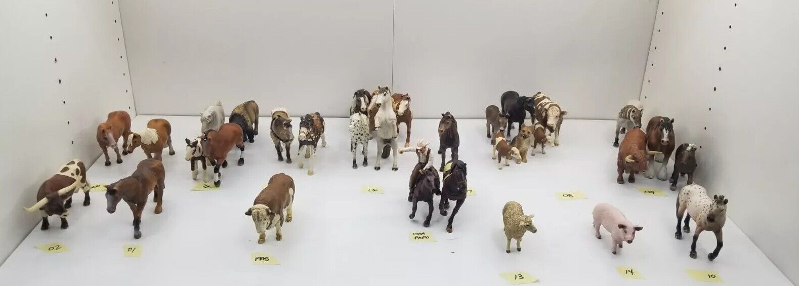 Schleich & PAPO Lot Of 32 Horses & Farm Animals 1995-2014 Some Retired Rare