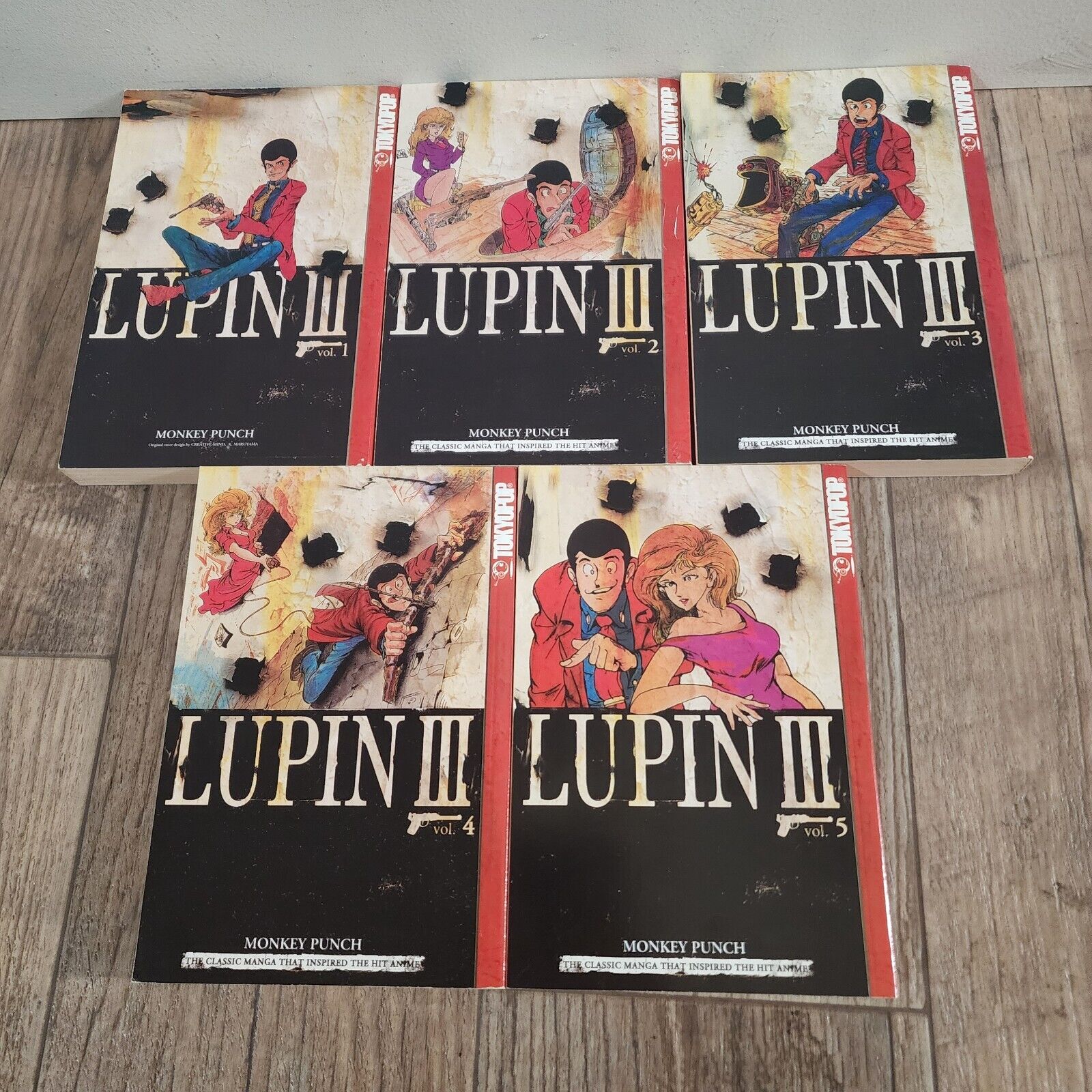 Lupin the 3rd III, Vols. 1-5, Monkey Punch, English Manga Set