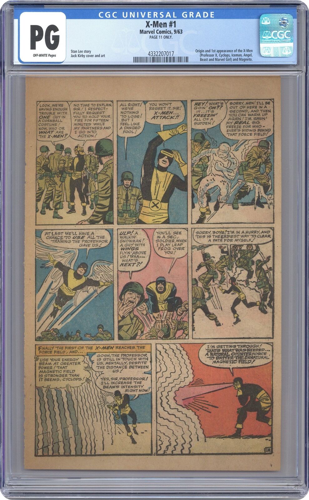 Uncanny X-Men (1963 1st Series) 1 CGC 11TH PAGE ONLY 4332207017 1st app. X-Men