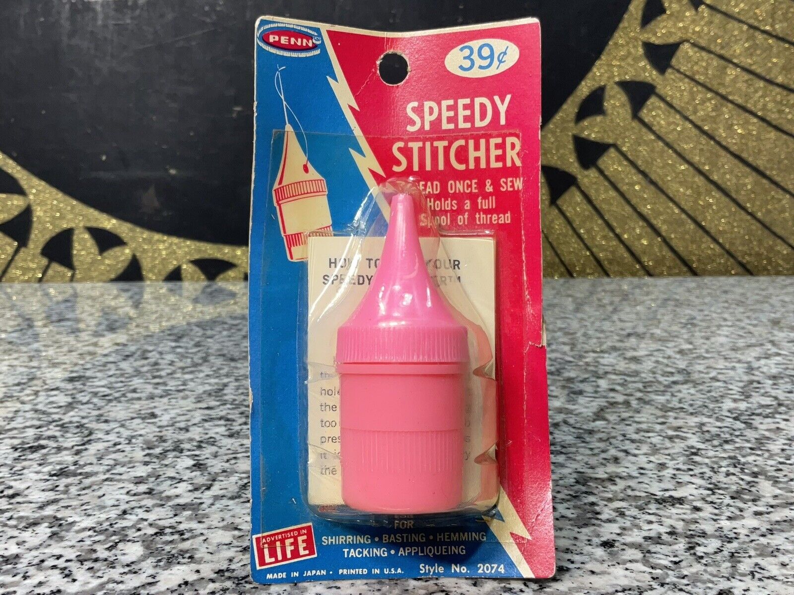 Vintage 1960s Sewing Speedy Stitcher PENN PRODUCTS Factory Sealed Mint On Card