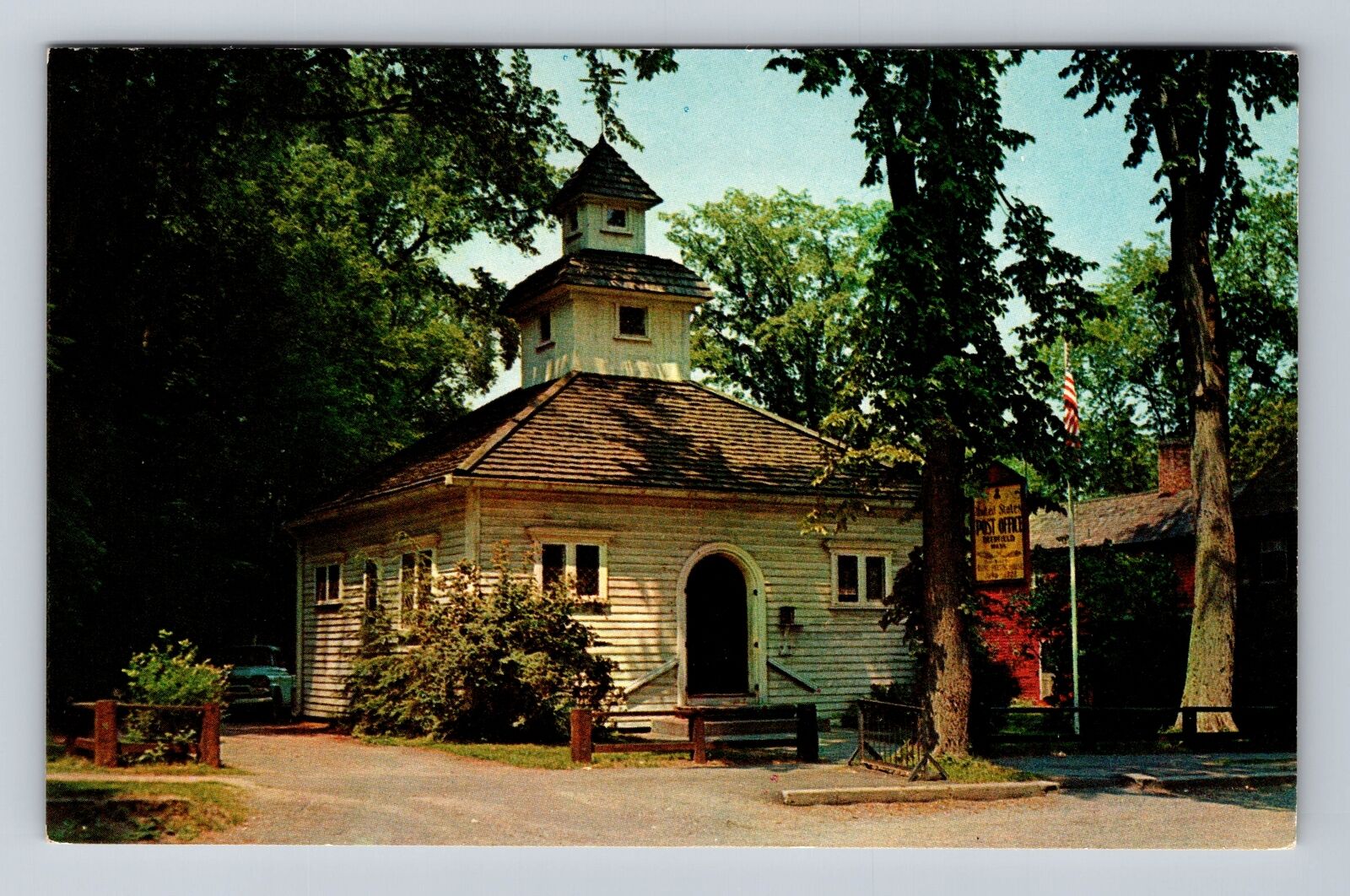 Deerfield MA- Massachusetts, Quaint Old Post Office, Antique, Vintage Postcard