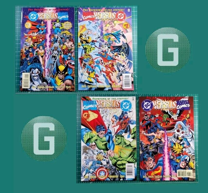 DC vs. Marvel Comics #1-4 (1996) NM Complete Set Crossover Ron Marz Peter David