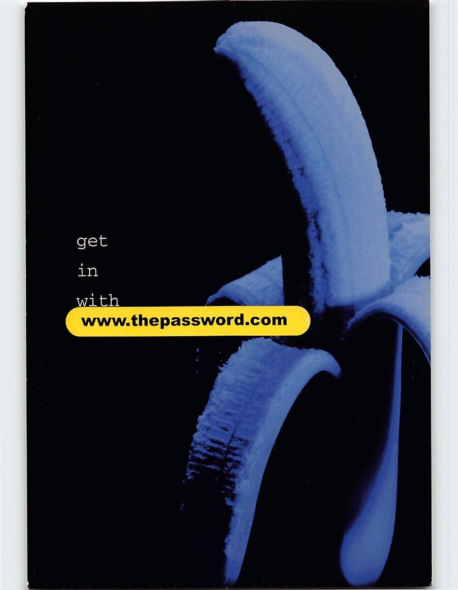 Postcard Get in with www.thepassword.com The Password Banana