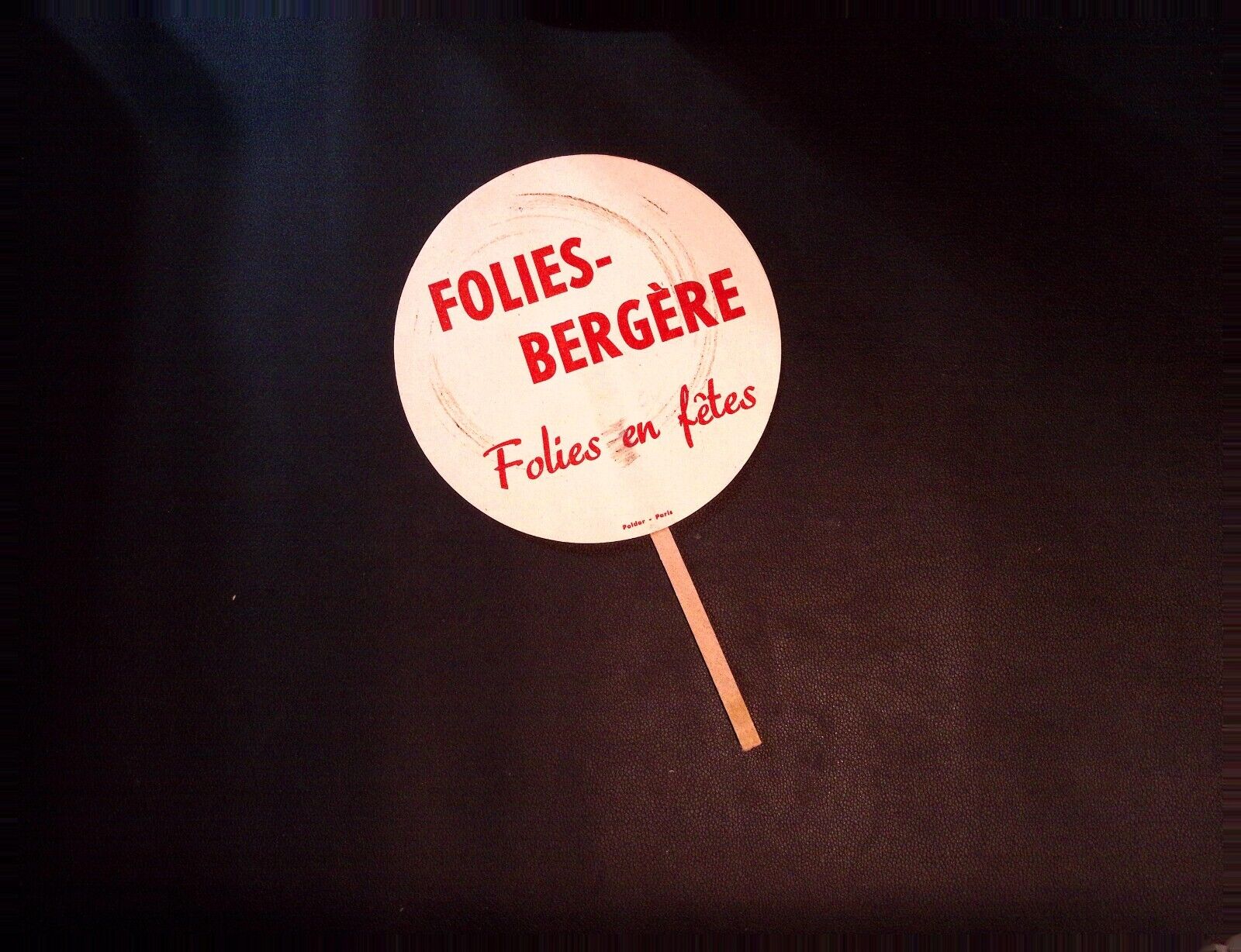 Folies Bergere Folies en Fetes Paris Hand Fan Vintage
