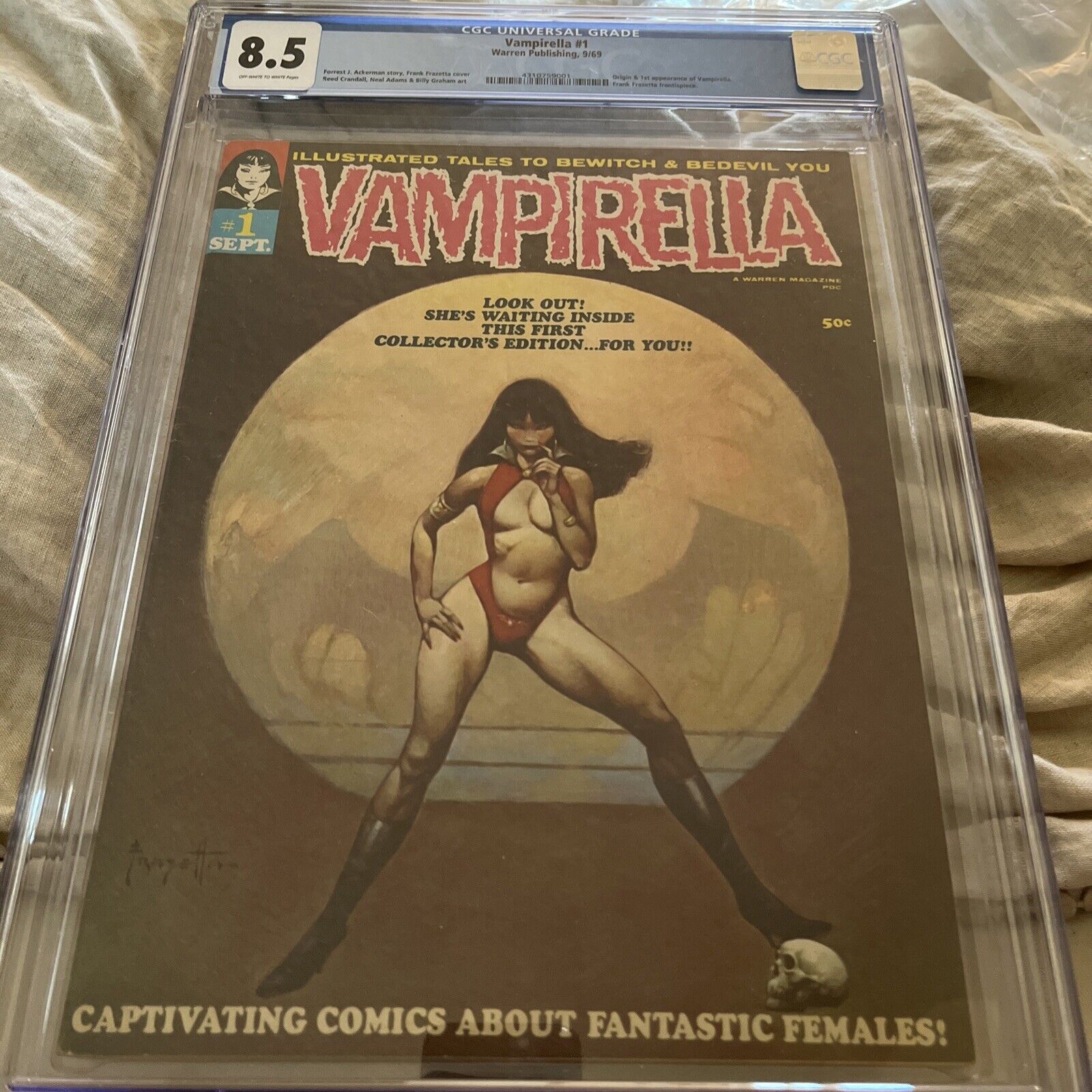Vampirella 1969 1 First Print CGC 8.5 Frank Frazetta Cover Nicest On eBay