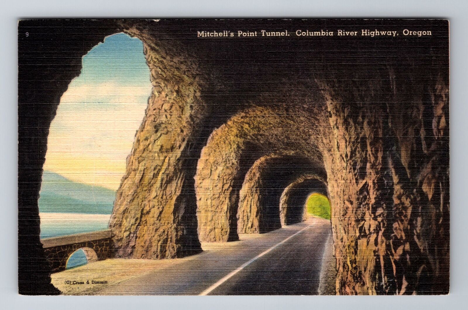 OR-Oregon, Mitchell\'s Point Tunnel, Antique, Vintage Souvenir Postcard