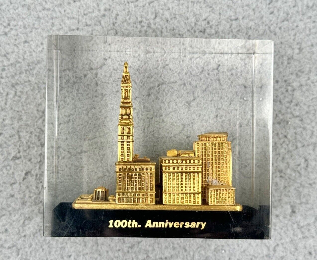 TRAVELERS INSURANCE COMPANY 100th Anniversary 1864-1964 Resin Paperweight