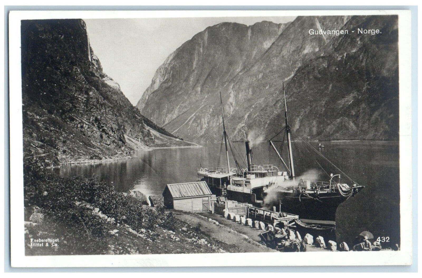c1930\'s Steamship Gudvangen Norway Unposted Vintage RPPC Photo Postcard