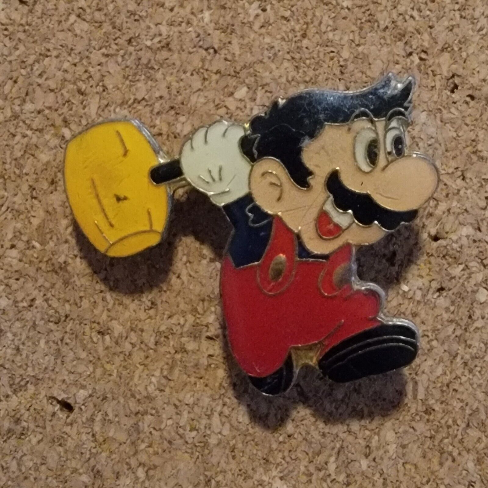 Vintage Super Mario Bros Hammer Enamel Pin 