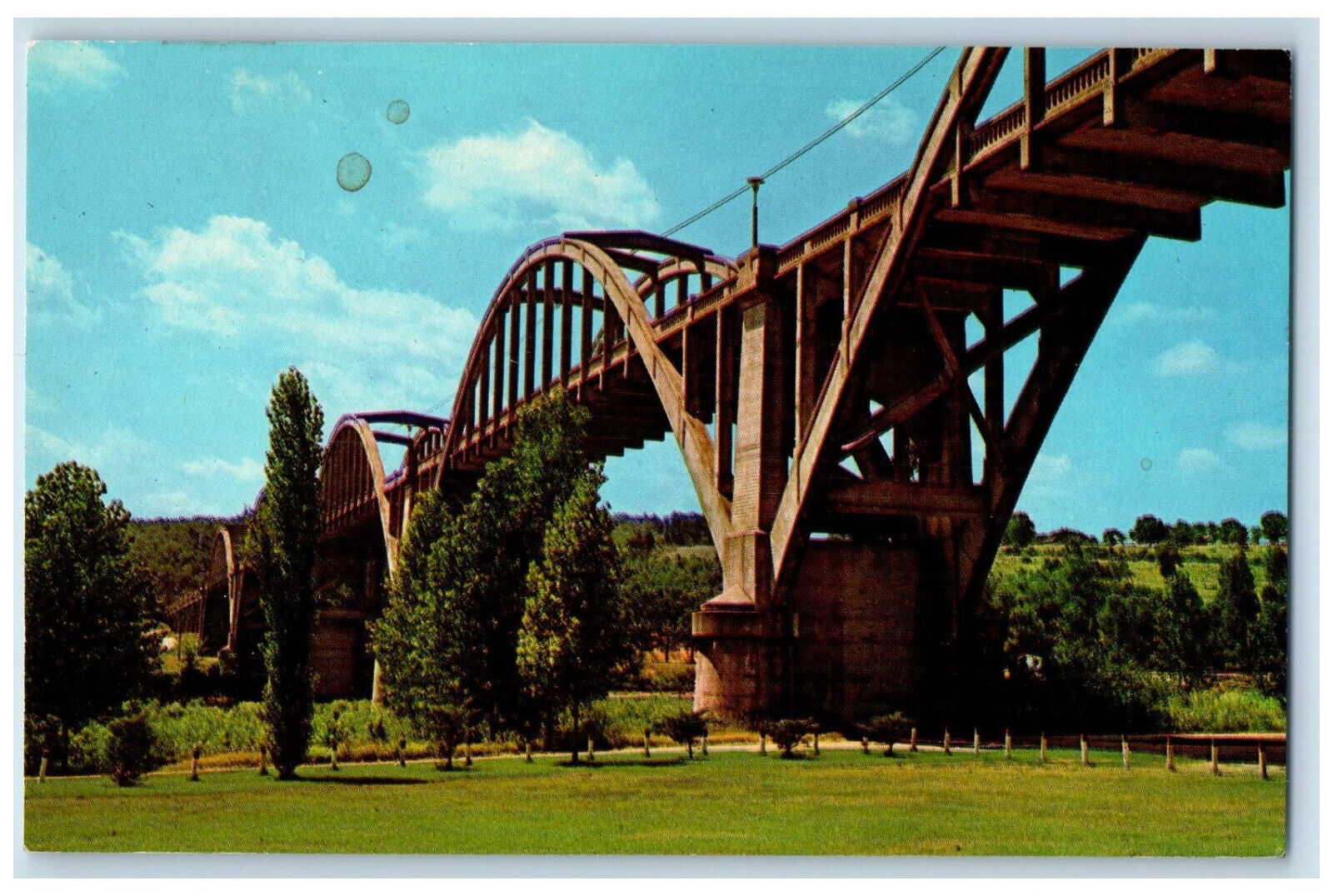 c1960's US 62 Bridge over White River at Cotter Arkansas AR Vintage Postcard