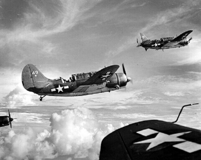 Curtiss SB2C Helldivers from the Fast Carrier Task Force 58 8x10 WWII Photo 995