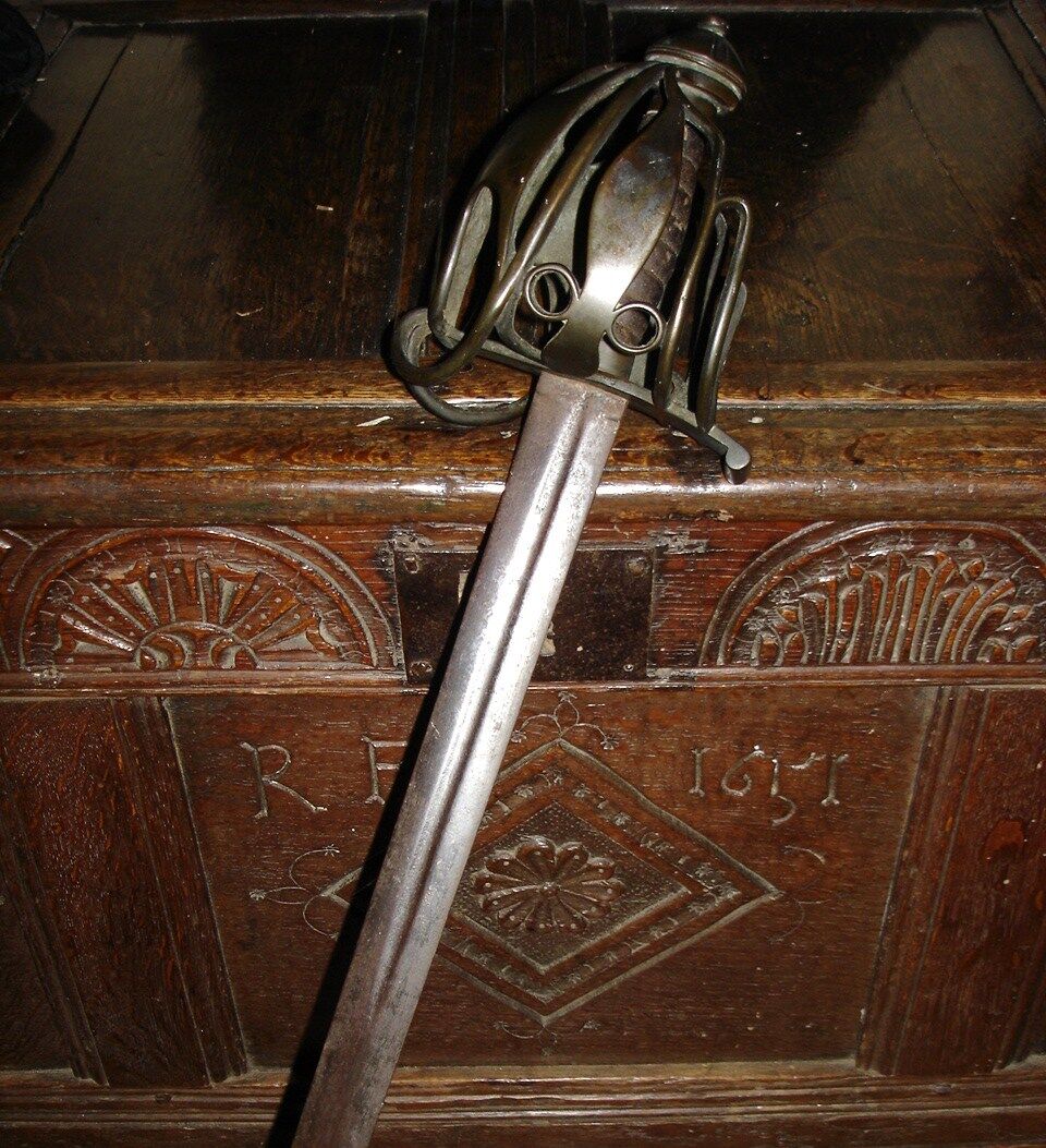 AUTHENTIC c.1750 ANTIQUE SCOTTISH BASKET HILTED SWORD dirk dagger sabre rapier 