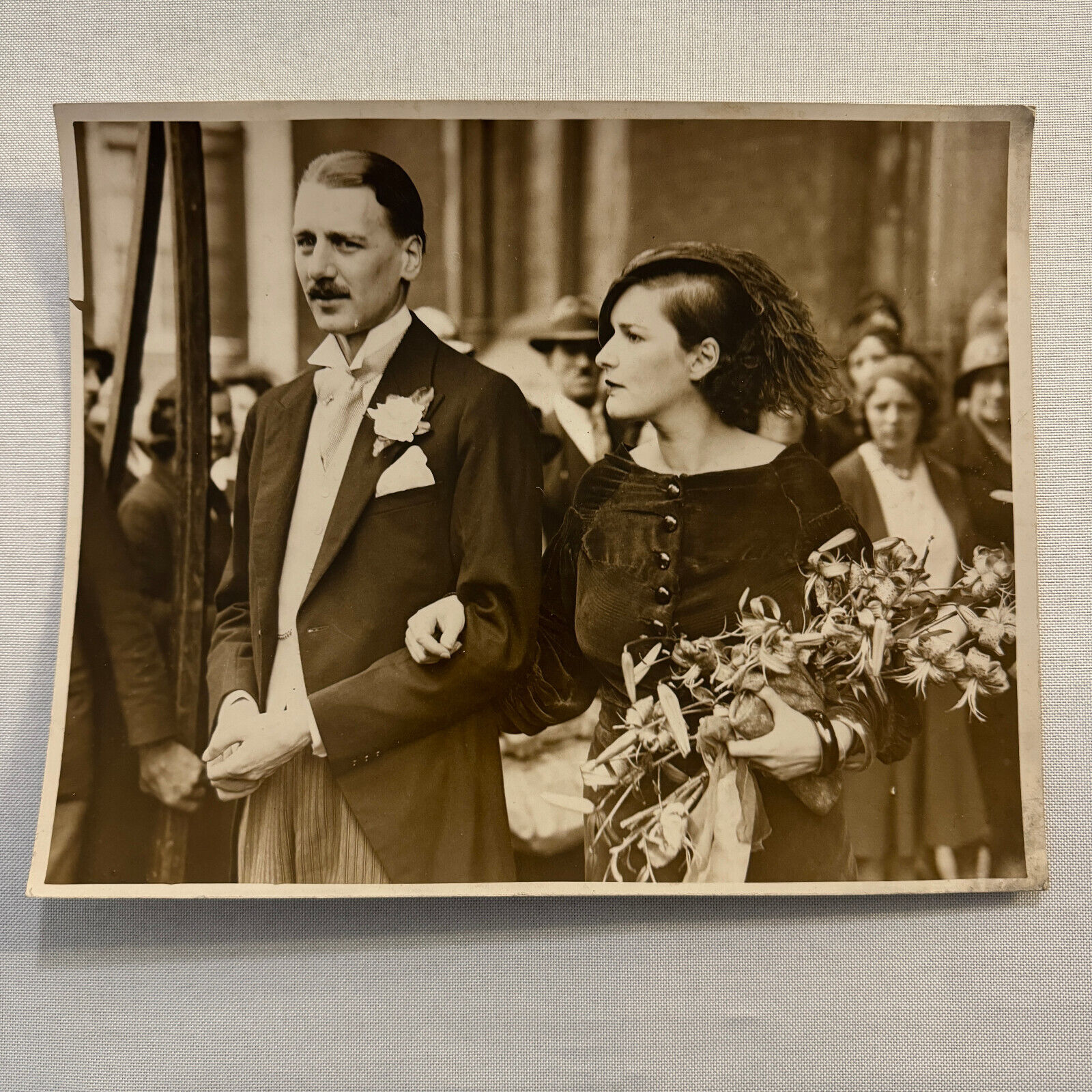 1933 Wedding Press Photo Photograph London News Son of Russian Baron Nicolai LNA