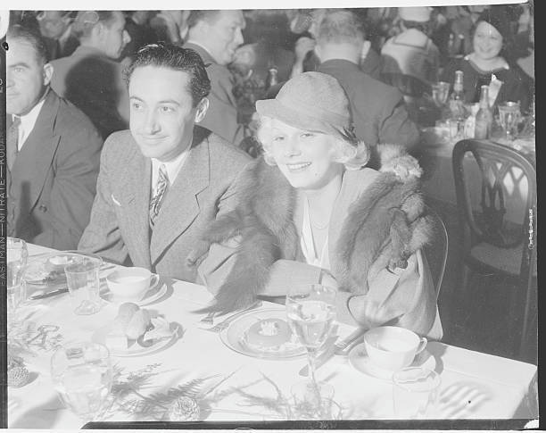 Irving Thalberg and Jean Harlow 1933 Photo Movie Stars Honor Naval Officers an