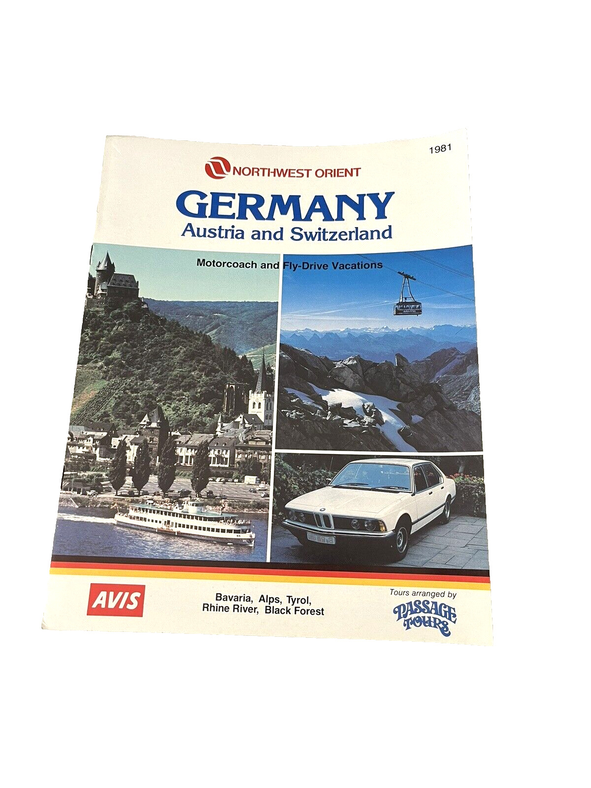 Northwest Orient Airlines Germany Austria and Switzerland Vintage Brochure 1981