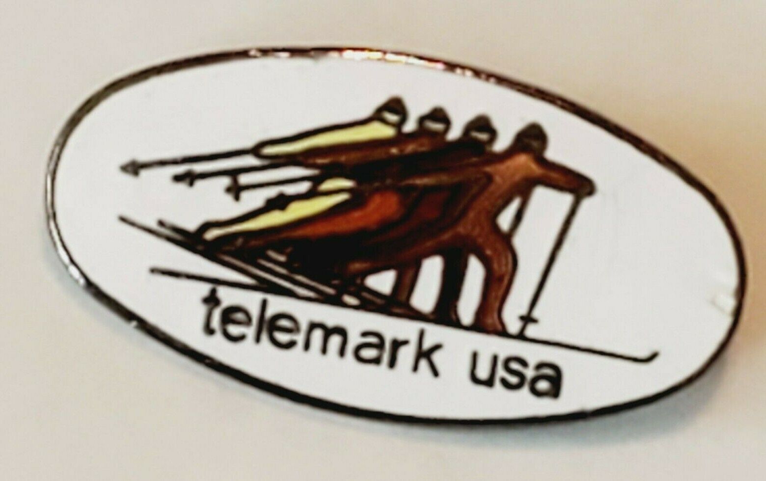 Vintage TELEMARK USA  SKI RACE Pin