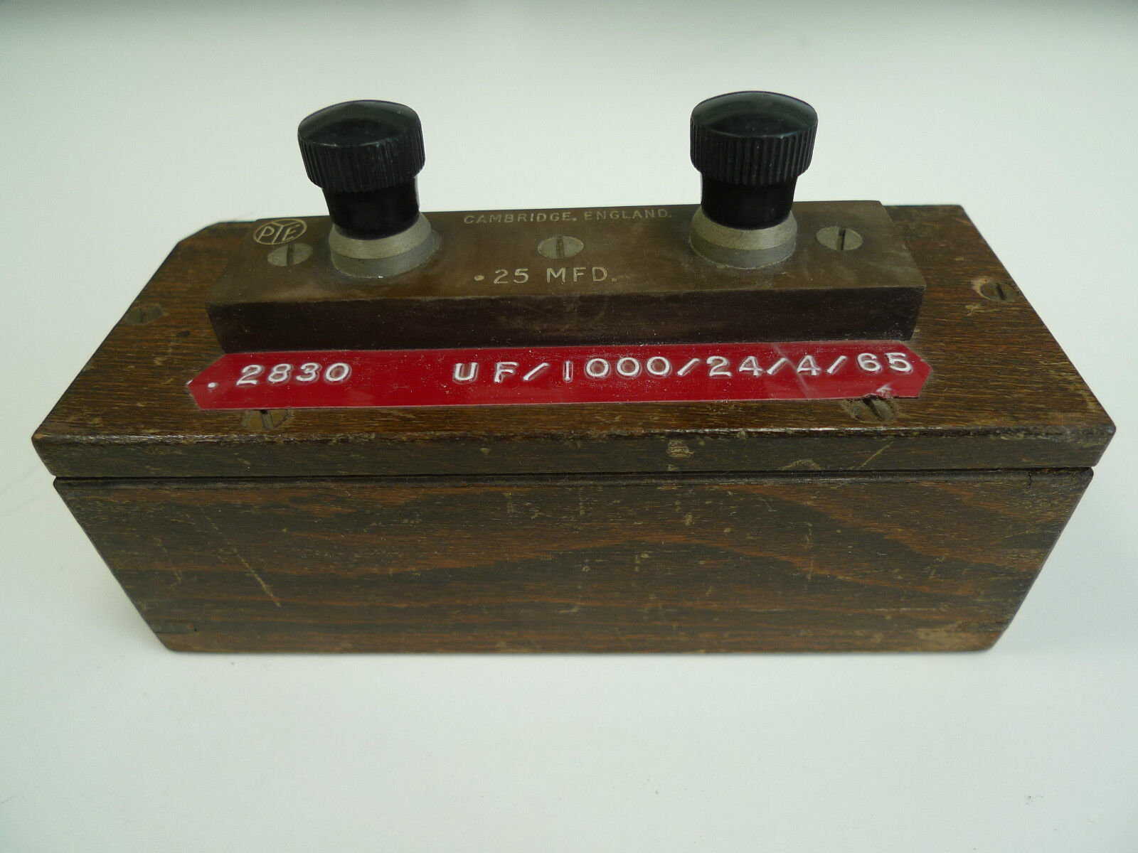 Capacitor WG Pye Cambridge Vintage Brass Science Lab Apparatus Physics .25 MFD