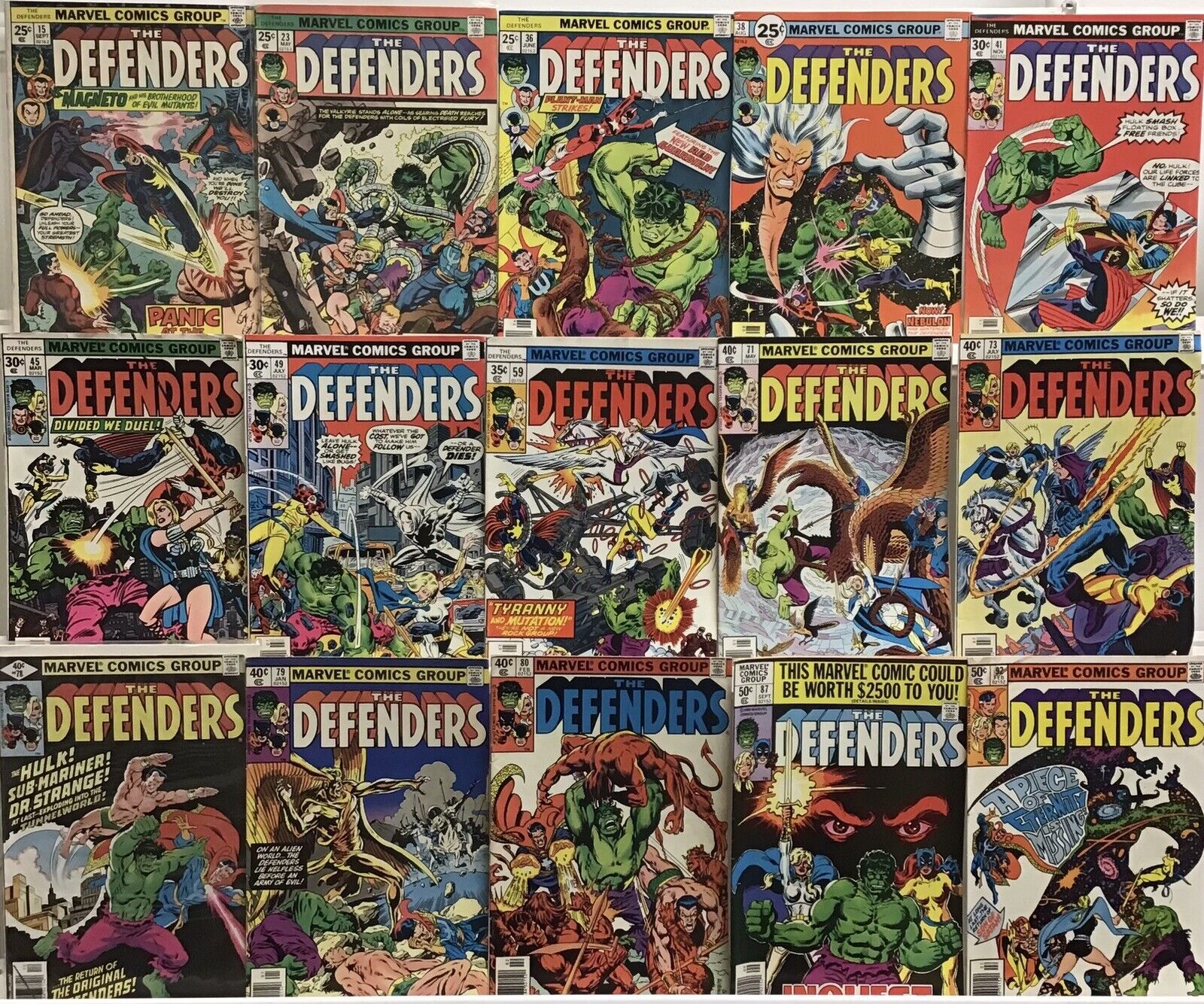 Marvel Comics - Vintage Defenders - Comic Book Lot Of 15
