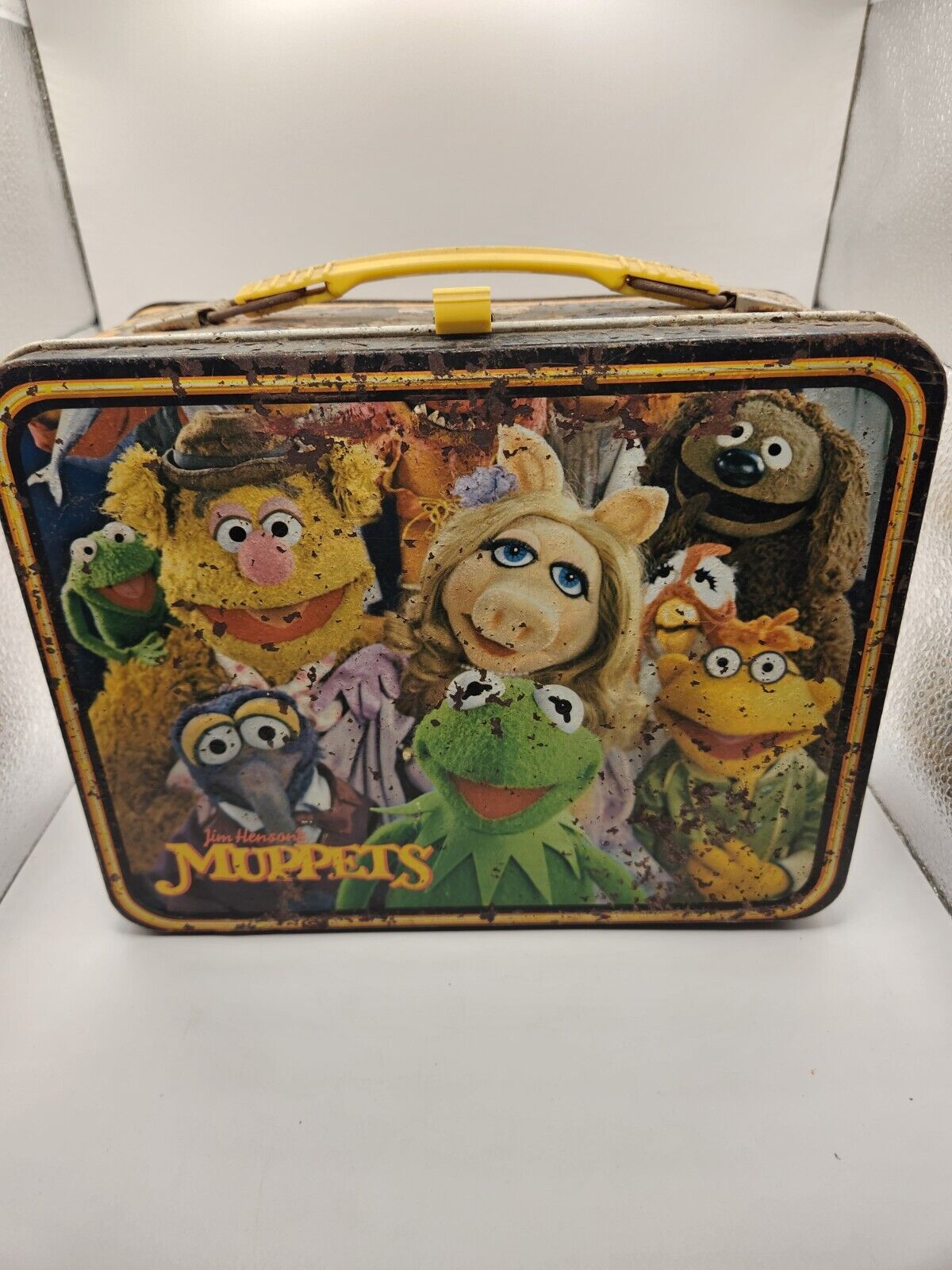 Vintage 1979 Muppets Lunch Box Jim Henson RARE - FOZZIE on back - No Thermos