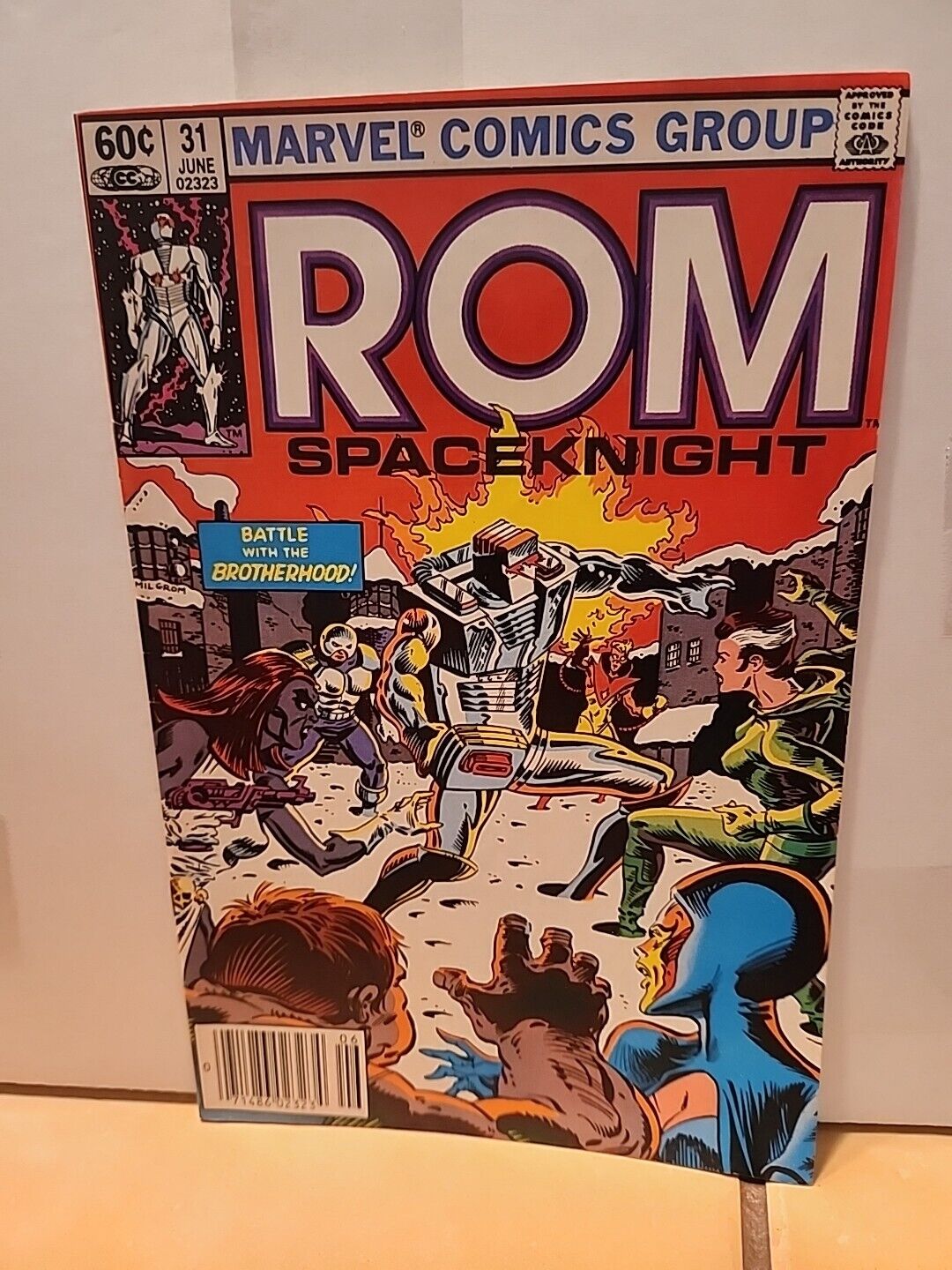 1982 Rom Spaceknight #31 2nd App of Rogue Newsstand Battle with the Brotherhood
