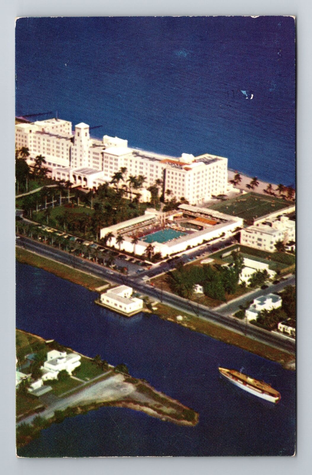 Hollywood By The Sea FL-Florida, Hollywood Beach Hotel, Vintage c1955 Postcard