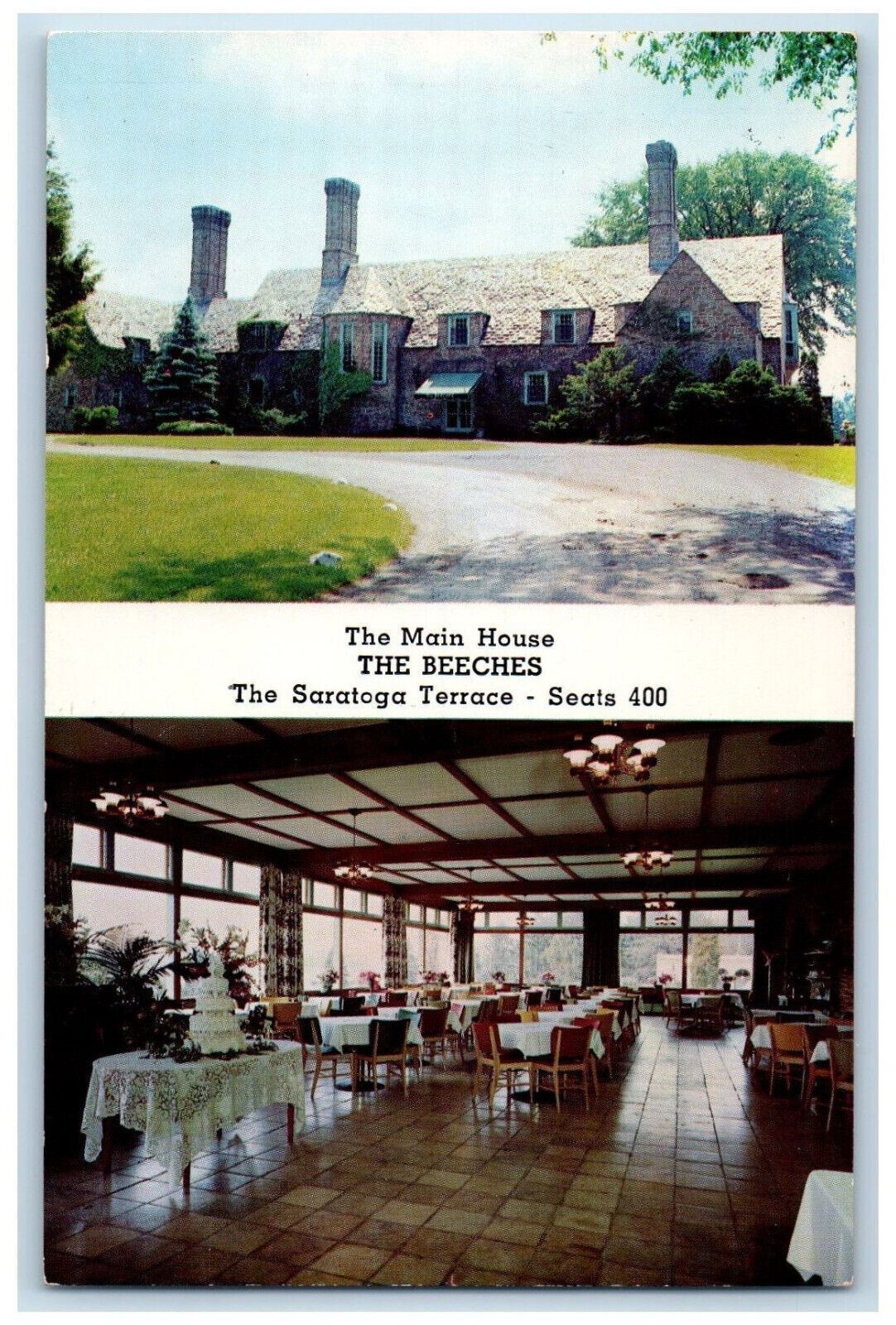 c1960's The Main House, The Beeches Saratoga Terrace, New York NY Postcard