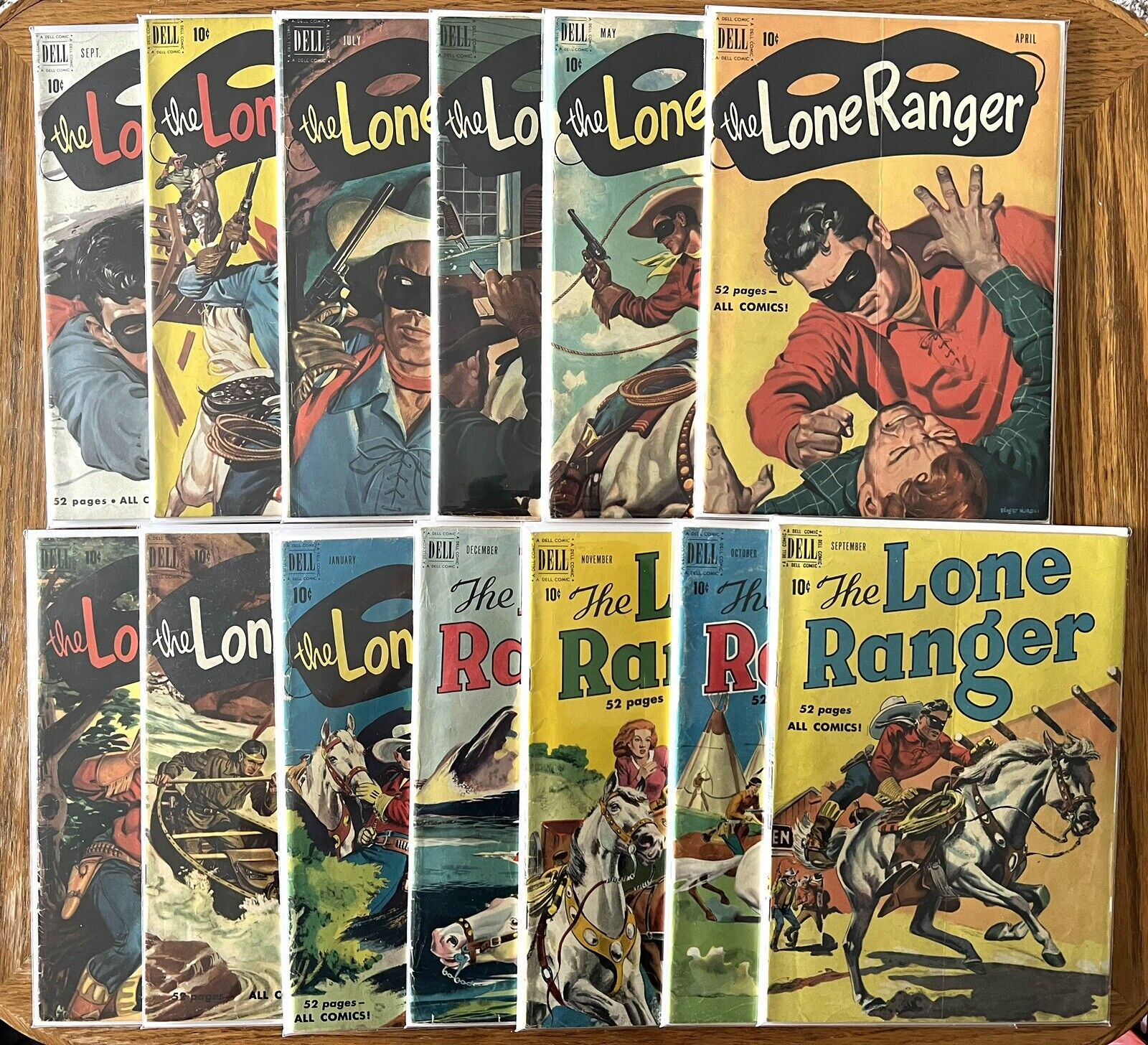 The Lone Ranger #27-39, 1950-1951 Dell Golden Age Comics, GD-VG