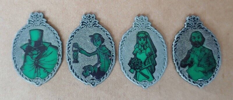Disney Trading Pins Mixed Lot of 4 pins - Haunted Mansion Glow in the Dark Ghost